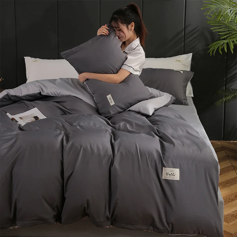 Ready To Ship Nordic Luxury Washed 100% Silk Seamless Four-piece Bedding Sets