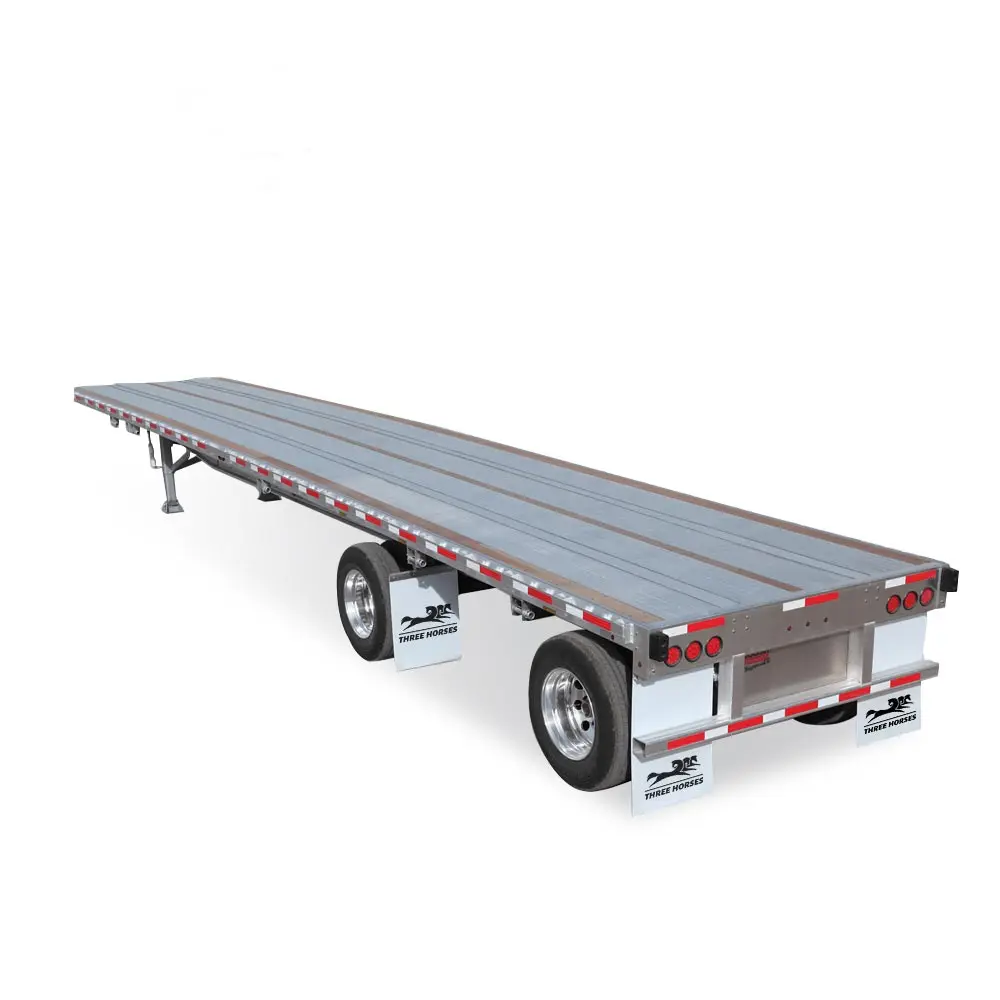 side wall 45 ft semi trailer 3 axle low flatbed container semi trailer