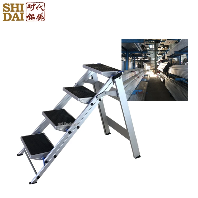 The Lowest Price Step Foldable Extendable Folding Work Platform Ladder
