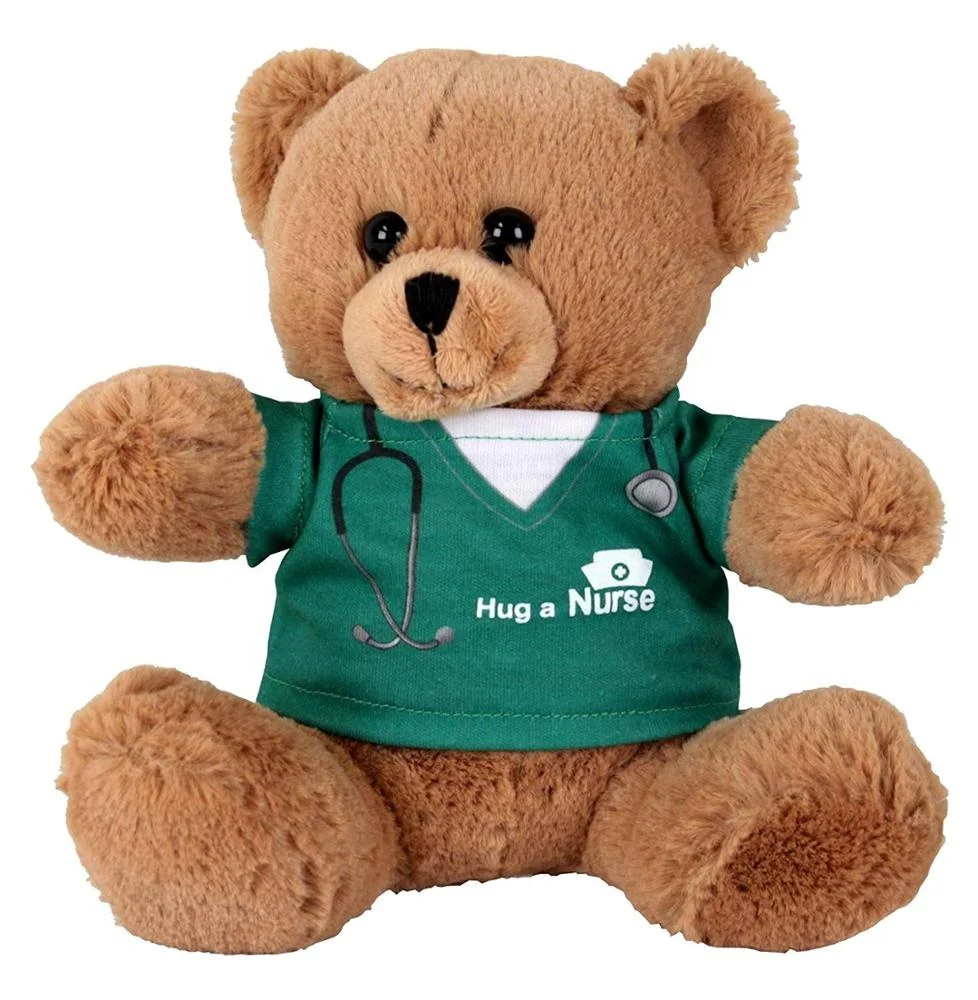 Get well doctor stuffed factory customized soft plush teddy bear toy