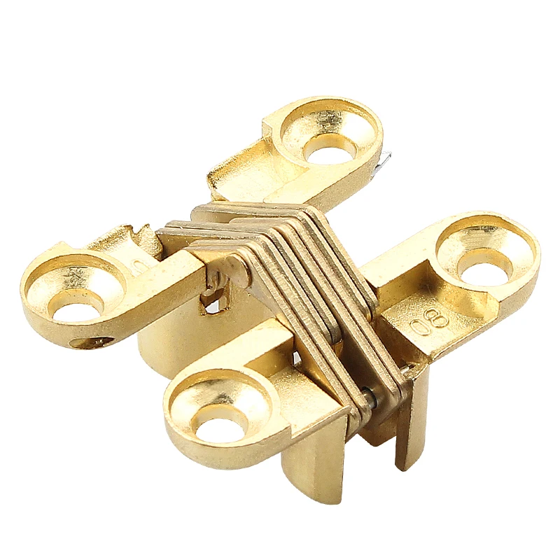 180 Degree Hinge Wooden Door Hinge with Steel Hardware Cross Concealed Hinge Made of Plastic for Furniture Use