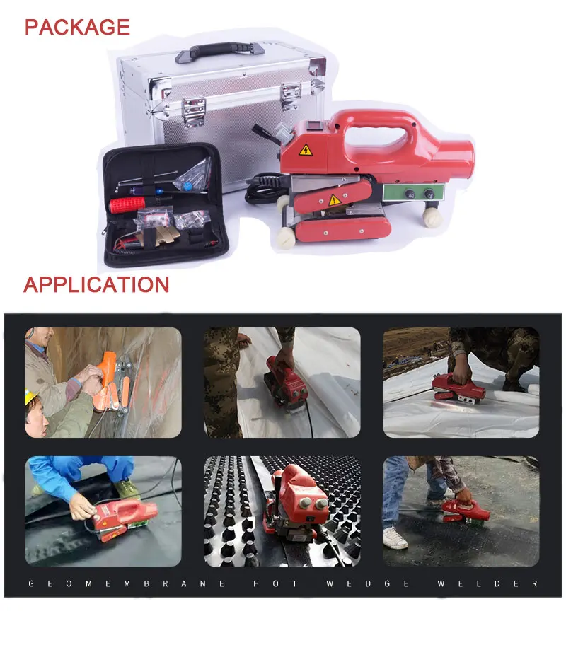 HDPE PVC Welding Machine Geomembrane Hot Air Welder for flex banner Geotextile and drainage board