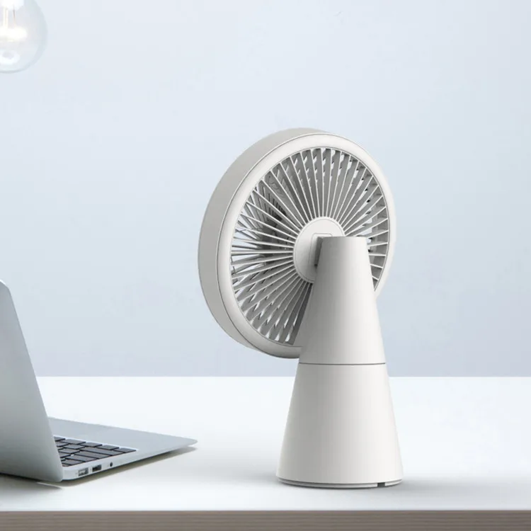 
Portable USB Rechargeable Battery Table Fan Desktop Desk Fan With LED Light 