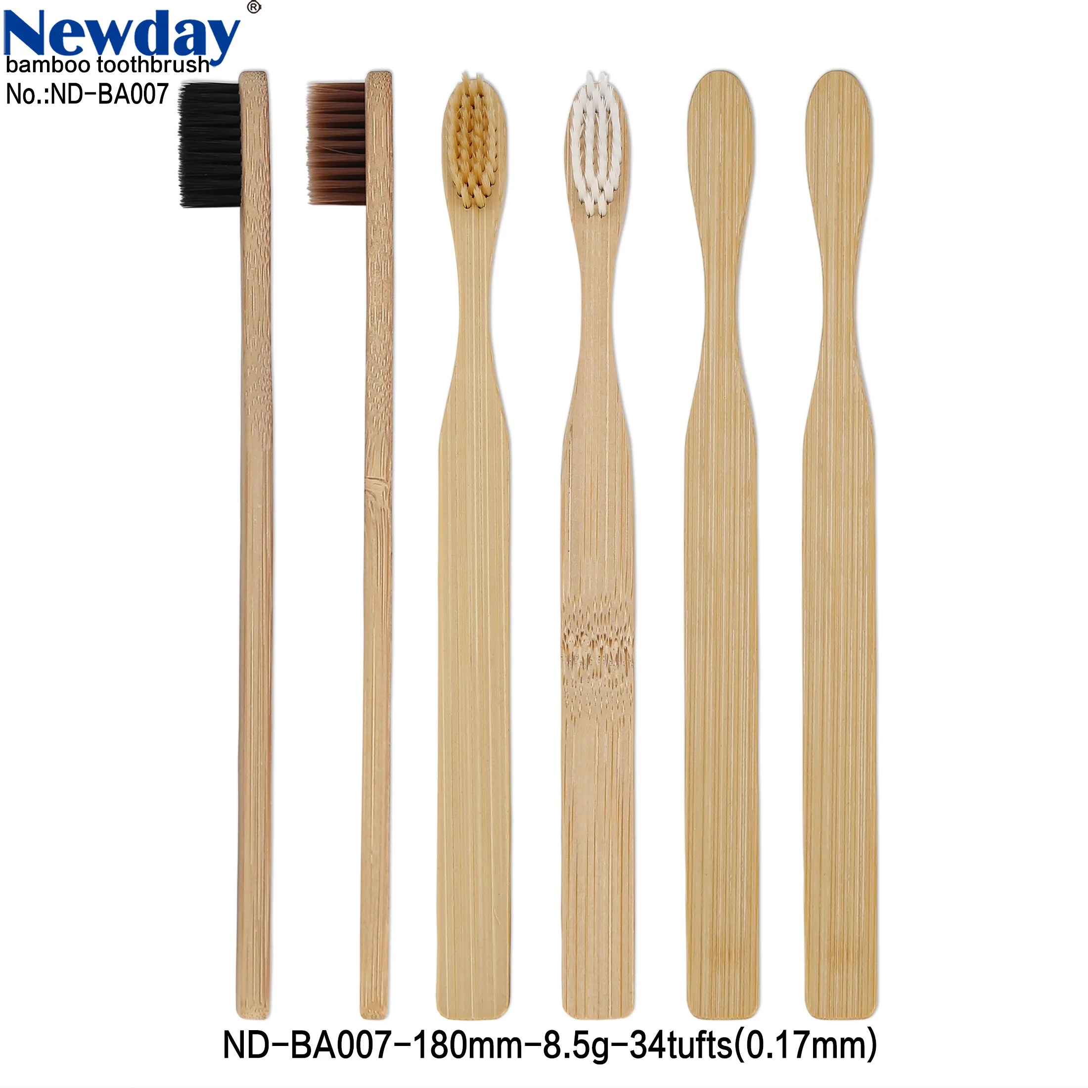 Eco Friendly New Personalized Oem Bamboo Toothbrush 100% Biodegradable Home Use Cepillo Dental