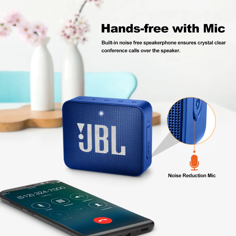  Водонепроницаемая портативная мини-Колонка J.BL GO2 IPX7 Спортивная Беспроводная стерео-колонка с Bluetooth и перезаряжаемой батареей