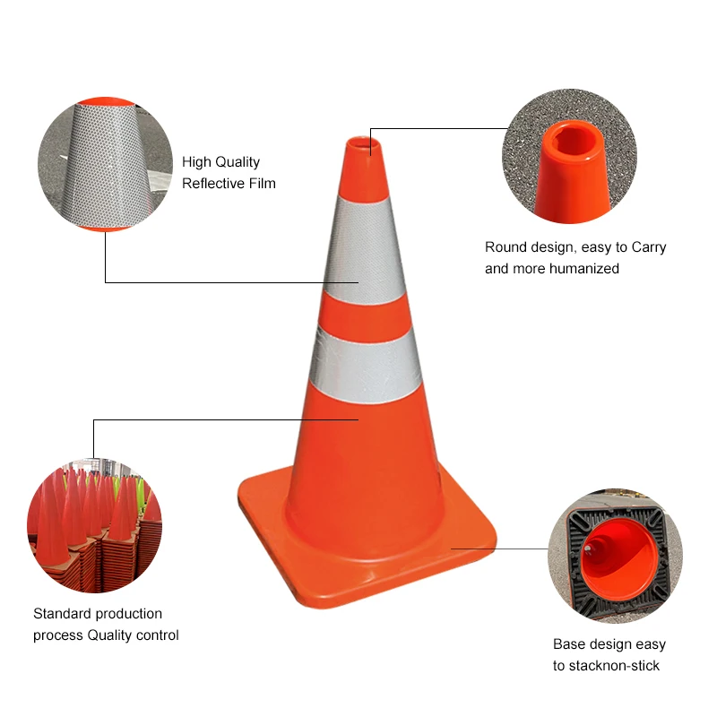 Beijing roadsafe Wholesale 30/45/70/75/90cm  orange traffic PP PVC cone supplier