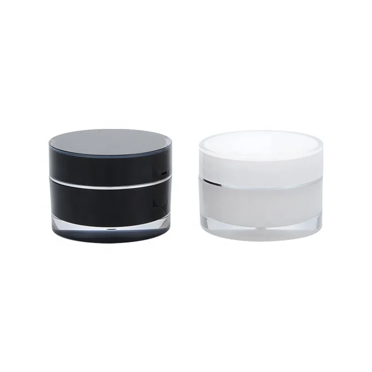custom cosmetic jars and bottle silver cap clear acrylic packaging acrylic plastic containers empty luxury cream jar 50 ml