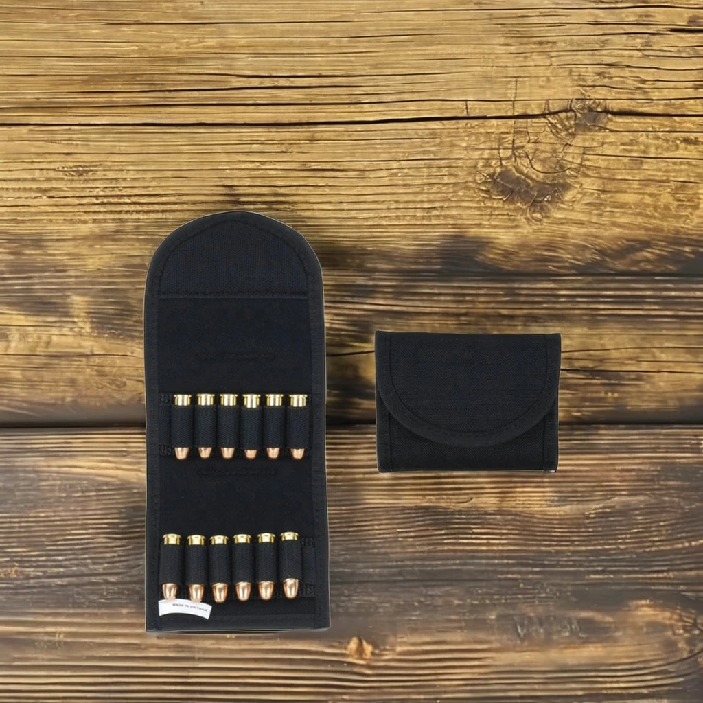 Outdoors Hunting Ammo Carrier Pouch with Shell Cartridge Holder for Gun Belts
