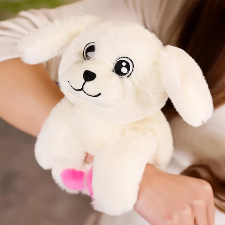 Botu toy Custom Soft Toy Stuffed Animal Snap Bracelet Plush Slap Bracelet Kids Toy peluche unicornio wholesale