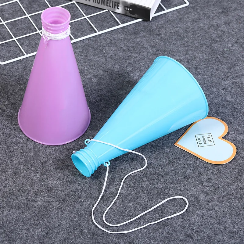
2019 Custom cheer on the plastic horn trumpet-shaped portable loudspeaker 