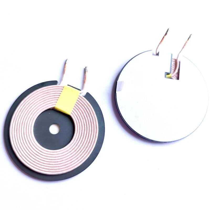 A11 Round Litz Wire Coil Wireless Charging Coil with Ferrite for Mobile Charger
