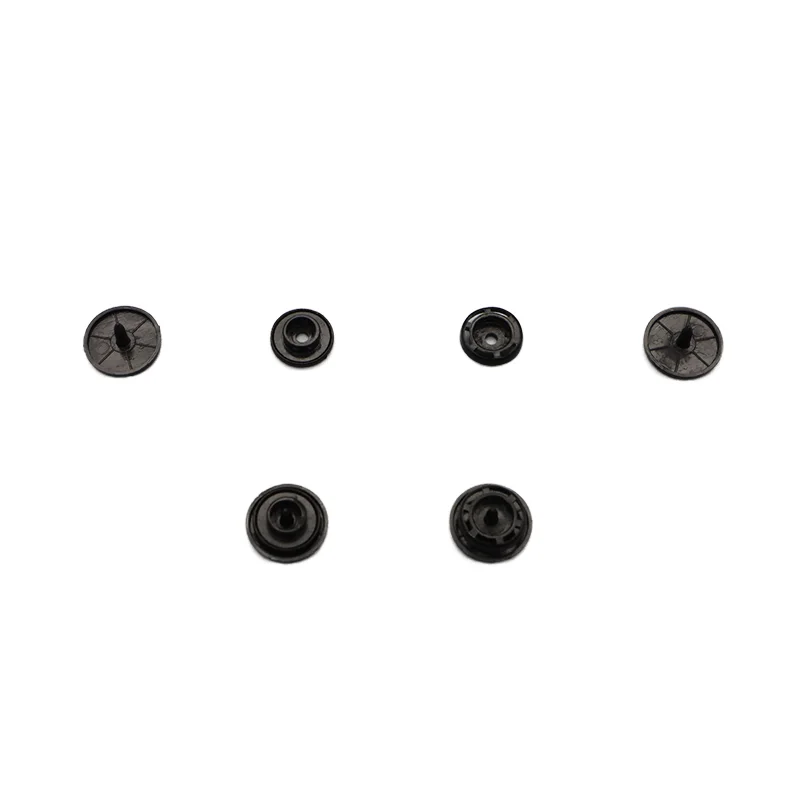 Resin Pom ABS Nylon Flatback Snap Button 10mm 12mm 14mm 15mm Sizes Round Pattern For Clothing & Bag Decoration Plastic Snap