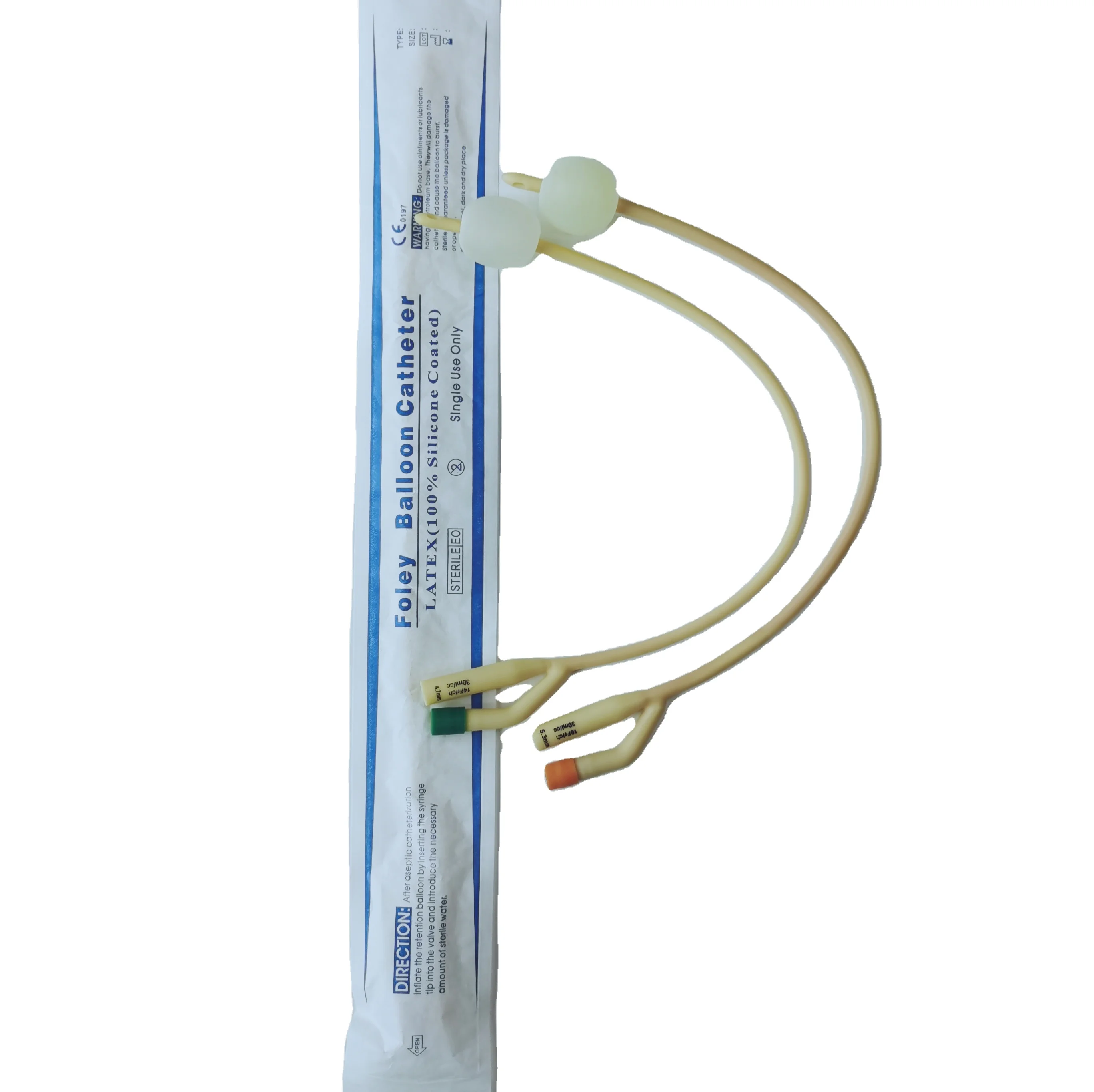 cheap latex Foley catheter produced by China manufacturer with all Thailand natural latex silicone coated child and adult