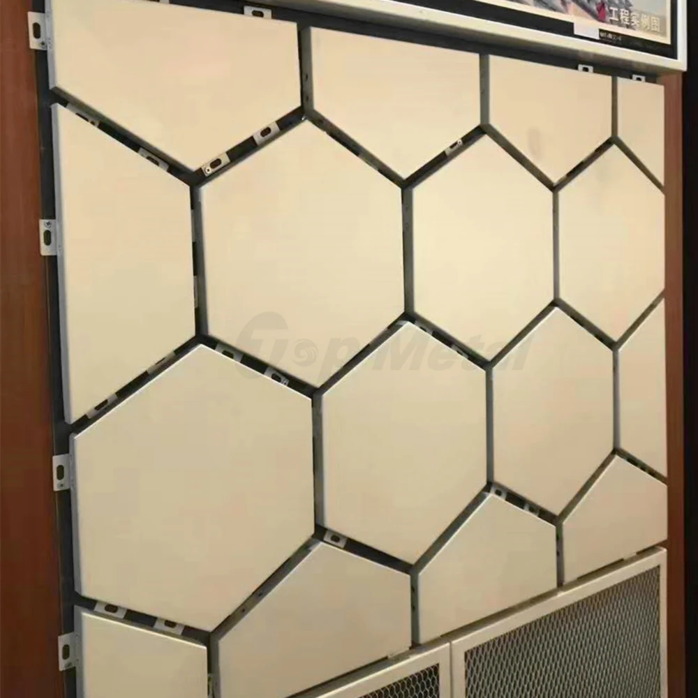 building project solid carved panel decorative hexagonal aluminum perforated metal sheets
