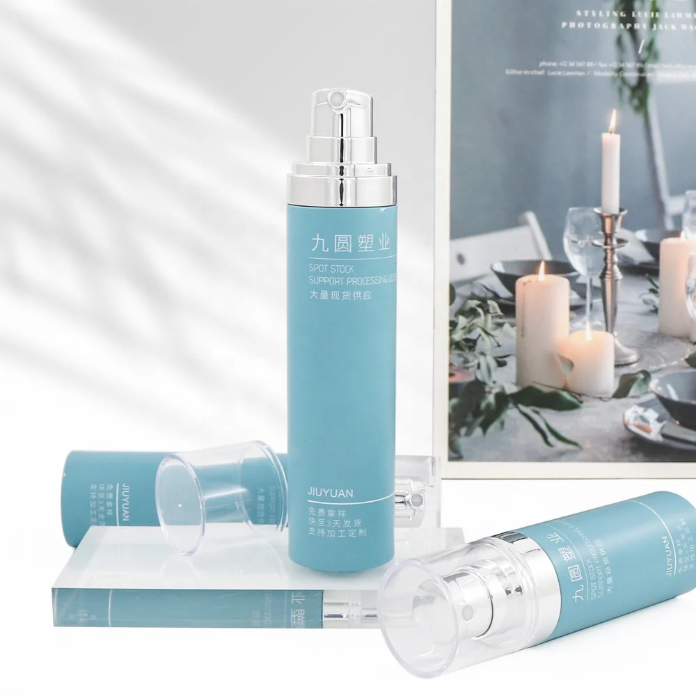 Spot Custom Diameter 40 Full Cap Spray Bottle 60/80/100ml Gradient Color Plastic Packaging Bottle Guangzhou  Cosmetic Bottle