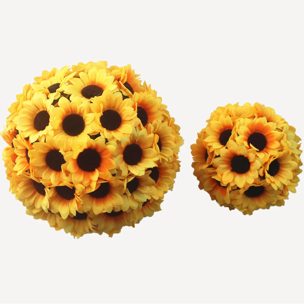 wedding artificial flower silk sunflower flower ball for market shop event decoration