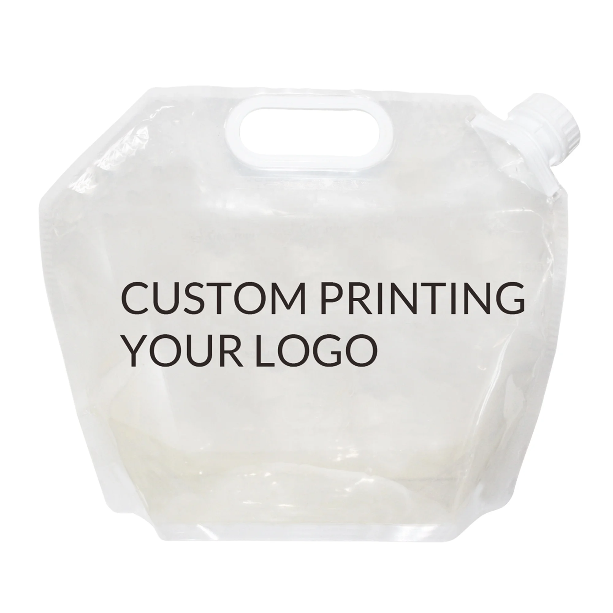 Custom Reusable Large Capacity Portable Water Storage Packaging Bags Liquid Spout Pouch Food Stand up Pouch LDPE Spout Top