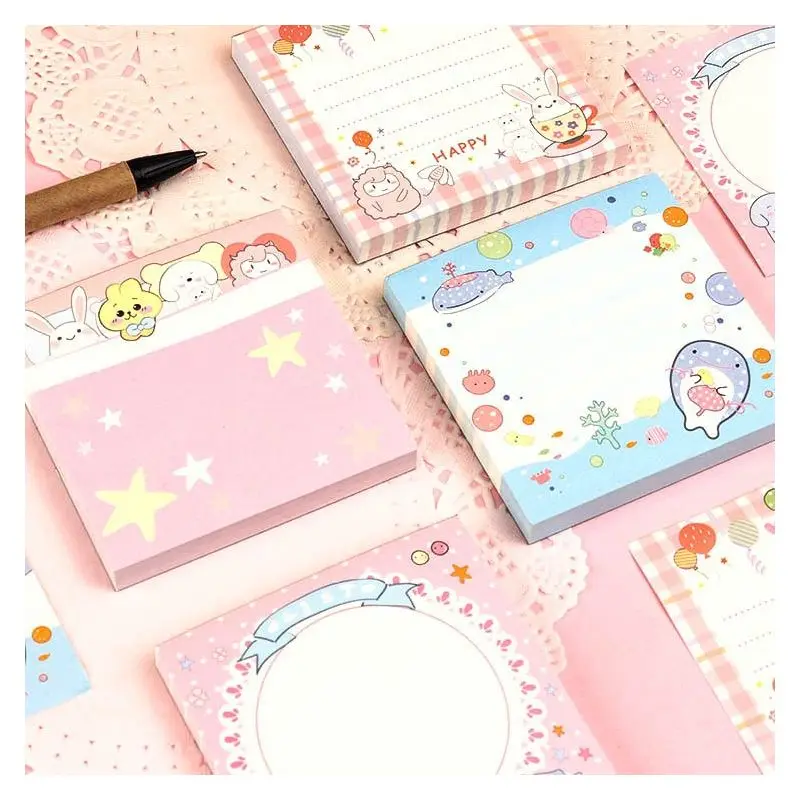 cute sticky notes pad custom  for stationery, business, office use, study and etc