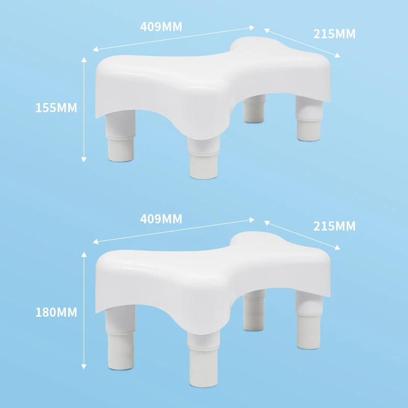 Plastic Squatting Poop Foot Stool Non-Slip Toilet Assistance Step Stool Toilet Potty Stool For Adults