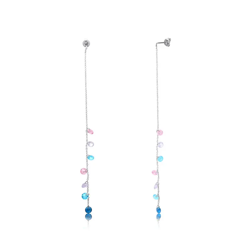 stainless steel earrings dangling dangle earrings rhinestones earrings
