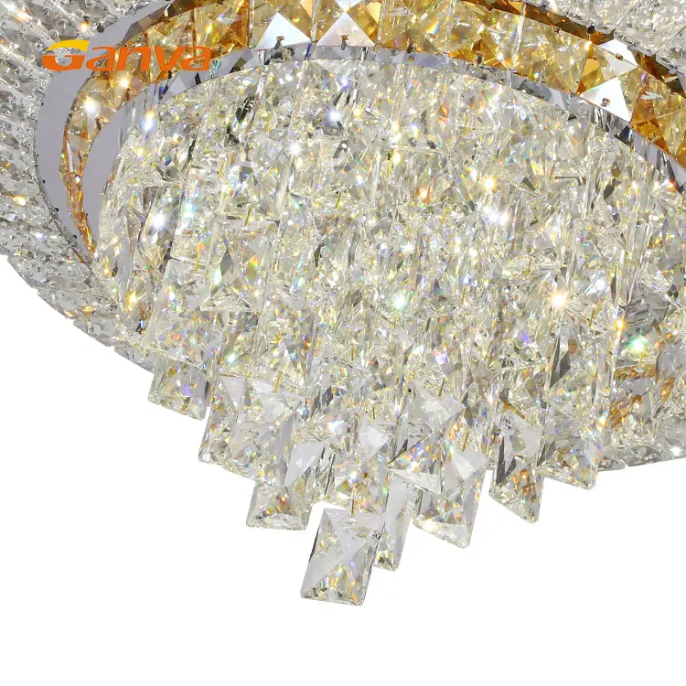 High Quality Luxury Style Home Decorative Living Room Iron Glass Ceiling Light