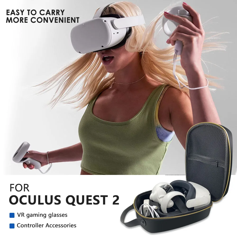 Portable EVA Bag Travel Carrying Case For Meta/Oculus Quest 2 VR Glasses Headset With Controller FPV Game Accessories