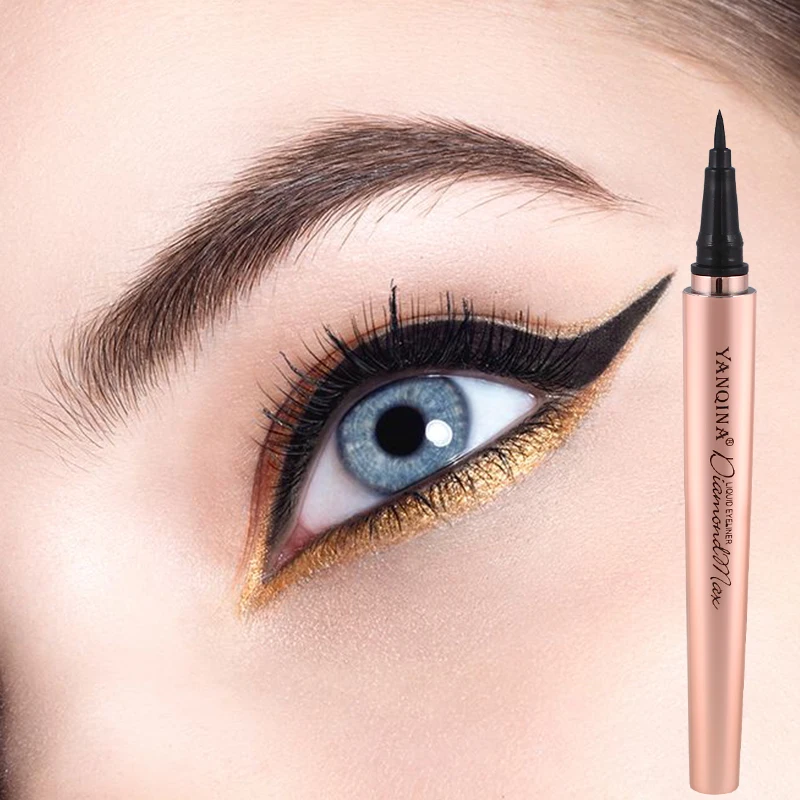 blue diamond eyeliner pencil waterproof long lasting smooth slim black eye liner tattoo tint YAN039