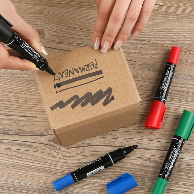 Gxin G-122 twin marker Wholesale High Performance Double head With Clip factory price permanent marker set
