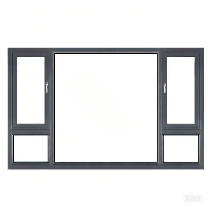 Aluminum Casement Window Simple Design Cheap Price Broken Bridge Aluminum Directly Factory Stainless Steel Glass
