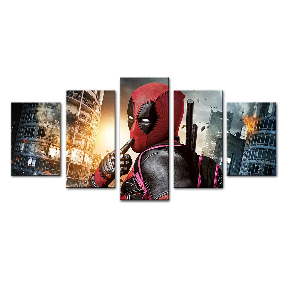 5 pieces Movie Canvas Painting Decoration canvas Art Wall Poster Framed