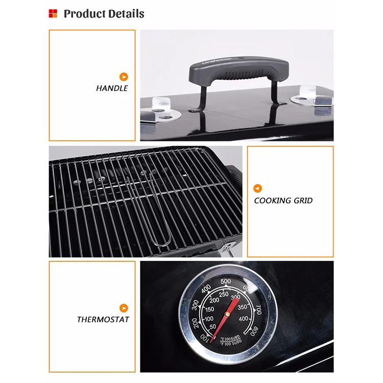 Professional picnic small square tabletop barbecue grill portable smokeless charcoal mini bbq grill