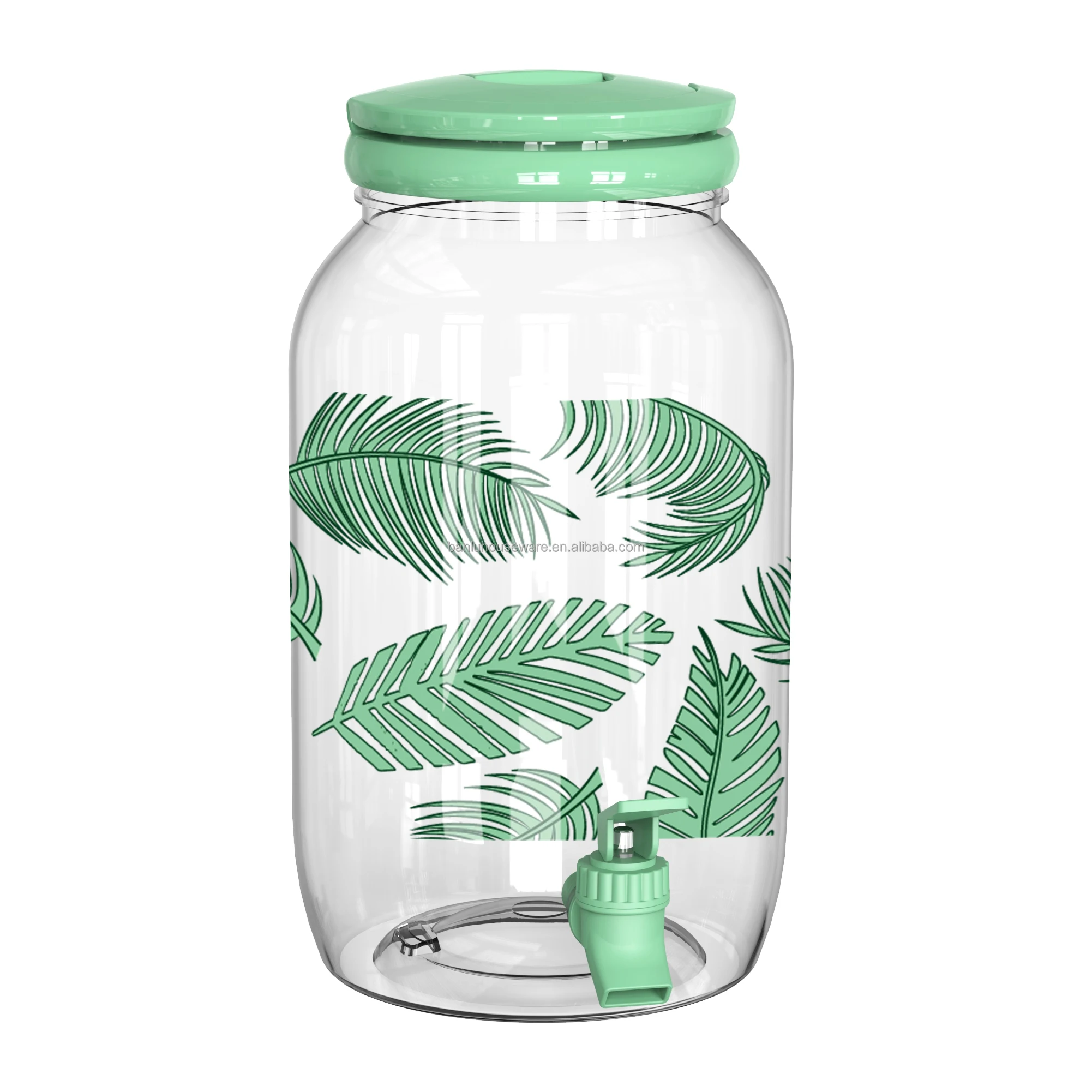 1 gallon plastic drinks cocktail water juice dispenser container with tap,beverage dispenser