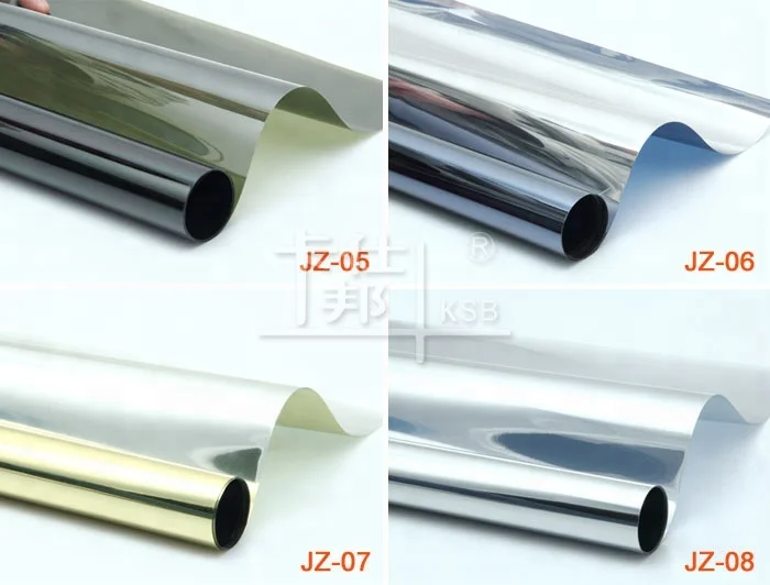 One Way Mirror Solar Window Film Static No Glue Heat Insulation Anti-UV Building Film
