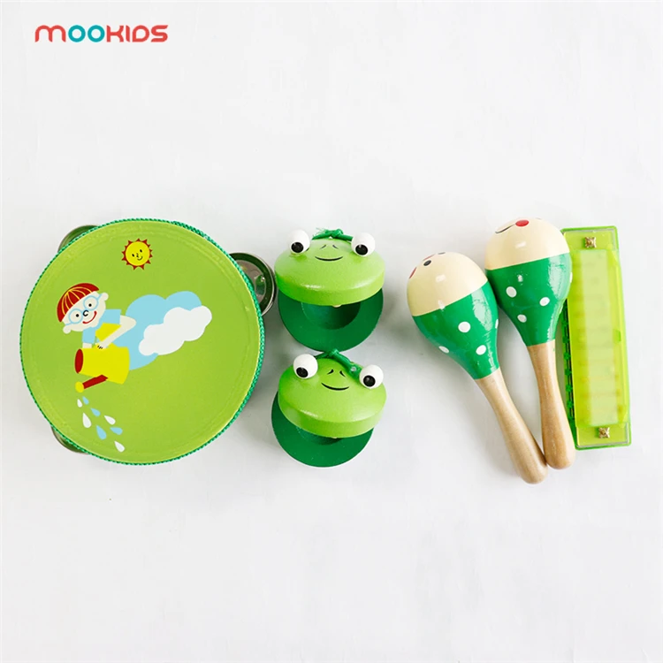 6PCS Baby Toy Musical Instruments Toy Kit Infants Wooden instruments Set Children Music Toys for Kids
