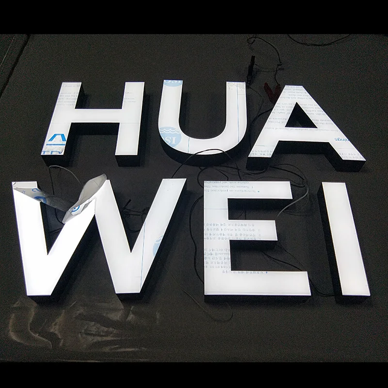 FOG HUAWEI Led Illuminated Advertising Light Electronic Signs Front Lit Signage Outdoor Box Sign Led Light
