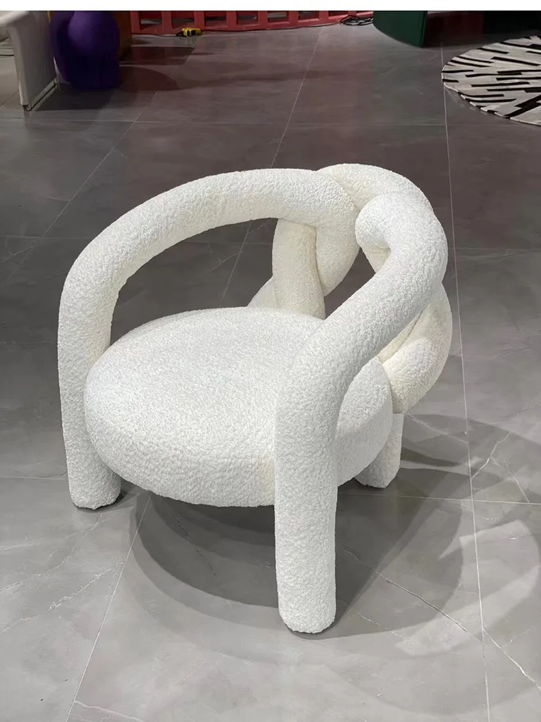 Modern Light Luxury European And American Chair Single Elastic Fabric Living Room Armchair Sofas