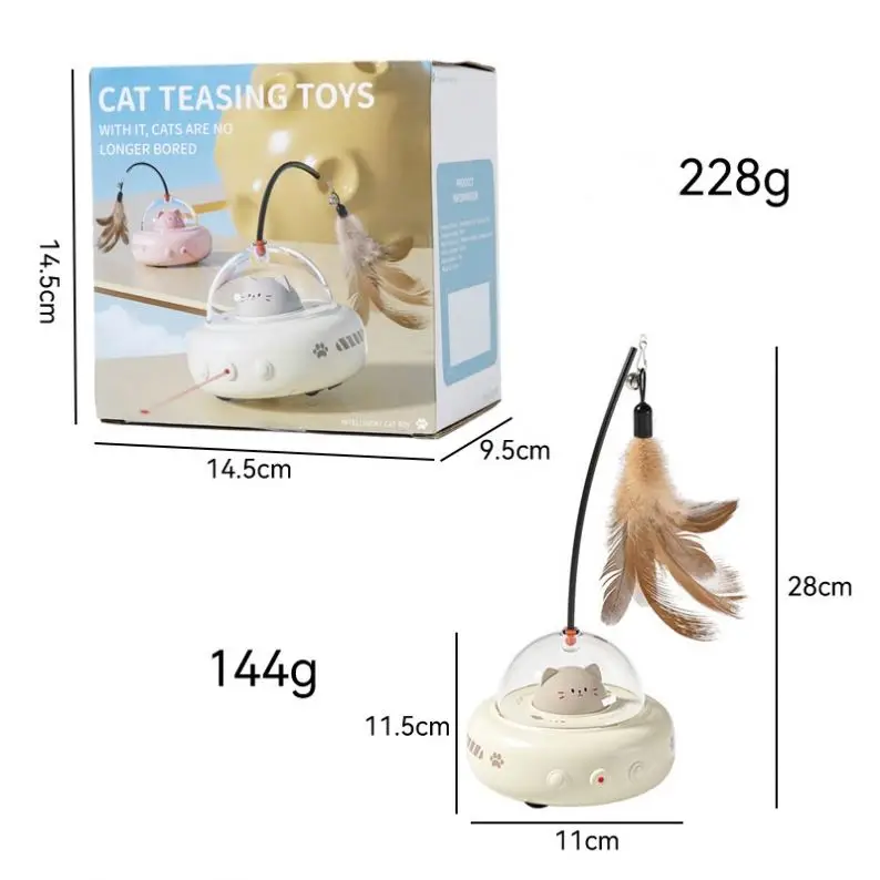 Feather Indoor Interactive Cat Toy Car