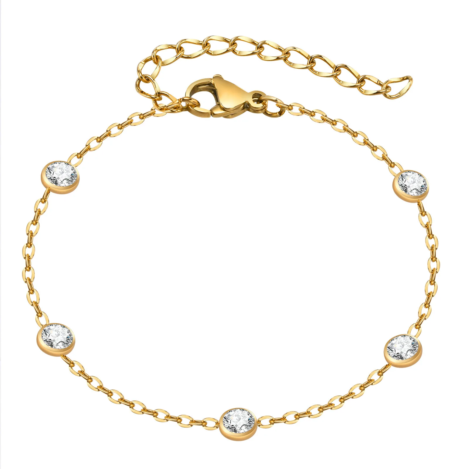 BR489 Tarnish Free diamond tennis bracelet Wholesale Italy Link Chain Jewelry Woven Twisted Adjustable Chain Bracelet