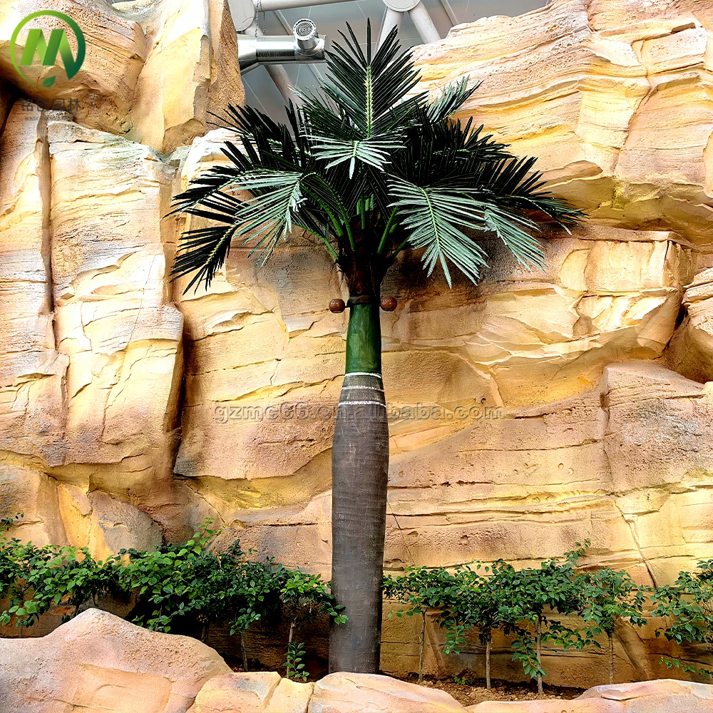 Large Simulated Fiberglass Coconut Tree King Faux Plant Artificial King Palm Tree For Indoor Outdoor Decorative