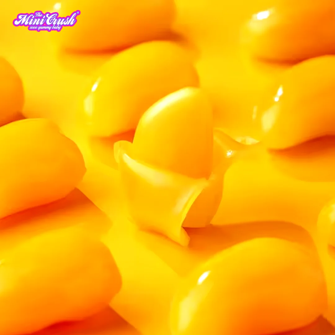 Gummy Peelable Mango Sweet Halal Real Fruit Juice Peeling Mango Original Flavored Peeled Gummy Candy