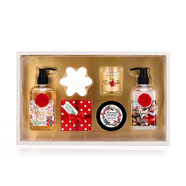 high quality body wash shampoo bath fizzer soap women bath spa christmas gift set