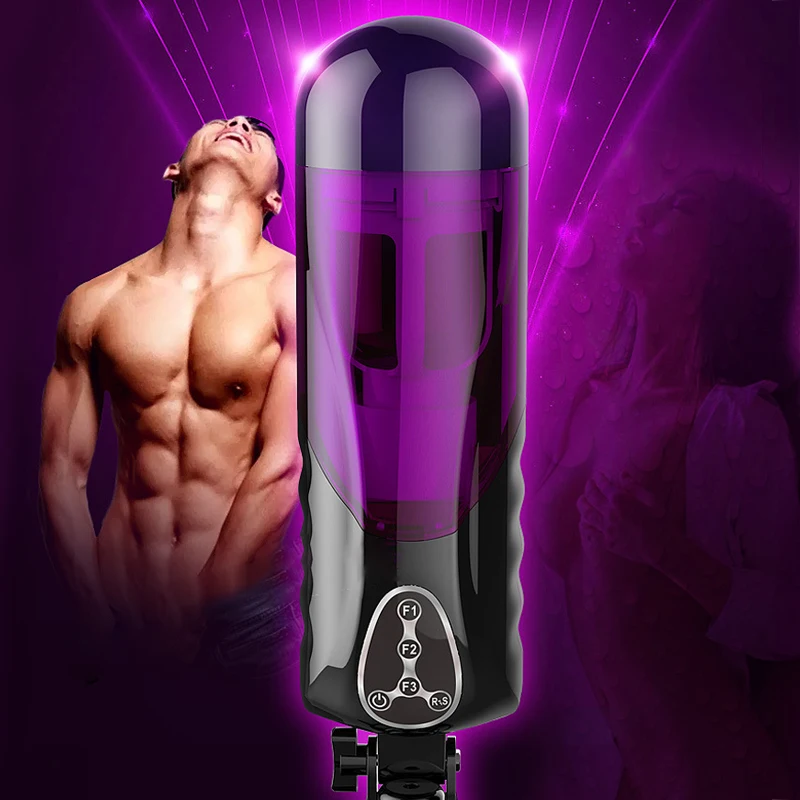 Fully automatic rotating retractable aircraft cup with voice masturbation cup for men sex toys adult products