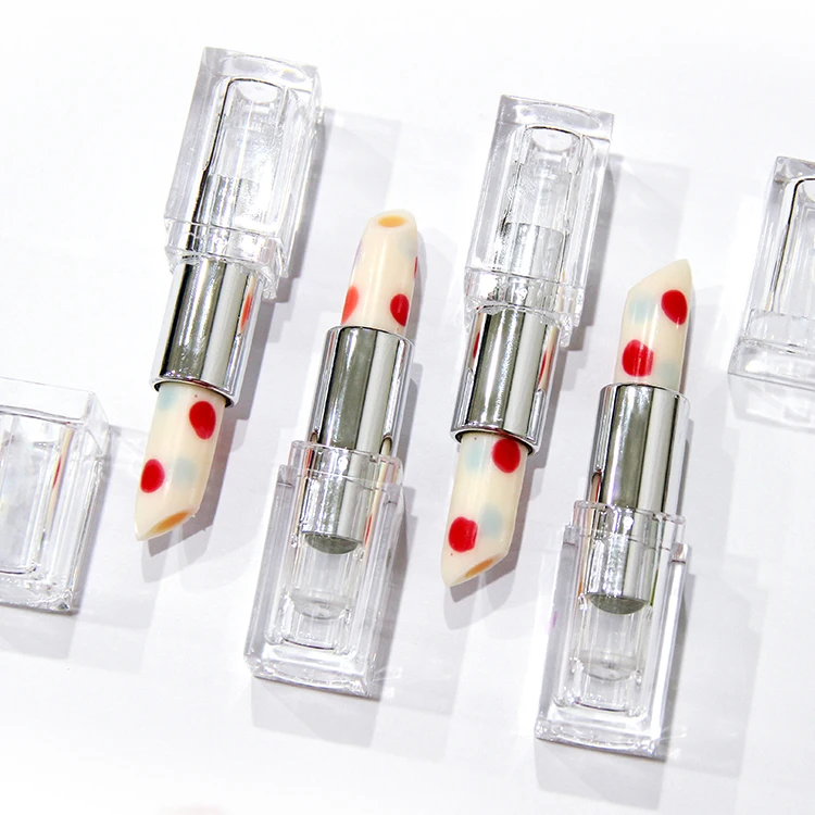 Moisture vegan custom cute temperature color change jelly lip balm cosmetics for dark lips