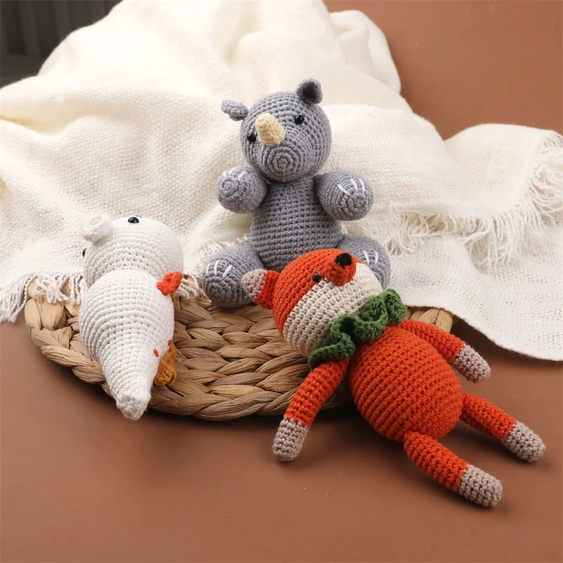 Hand Made Diy Amigurumi Plush Custom Doll Stuffed Bear Rabbit Baby Crochet Animal Knit Toy