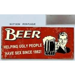 Custom designs and sizes with custom logo Tin beer signs  outdoor beer sign vintage beer signs