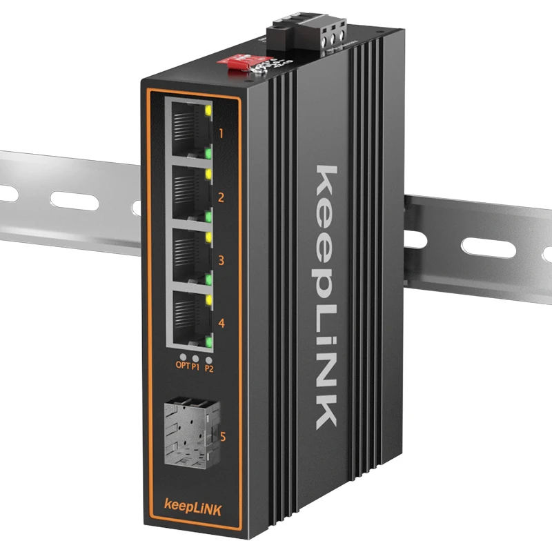 Competitive slim fast ethernet 4 POE with 1 SFP uplink industrial-grade unmanaged poe Ethernet switch DIN