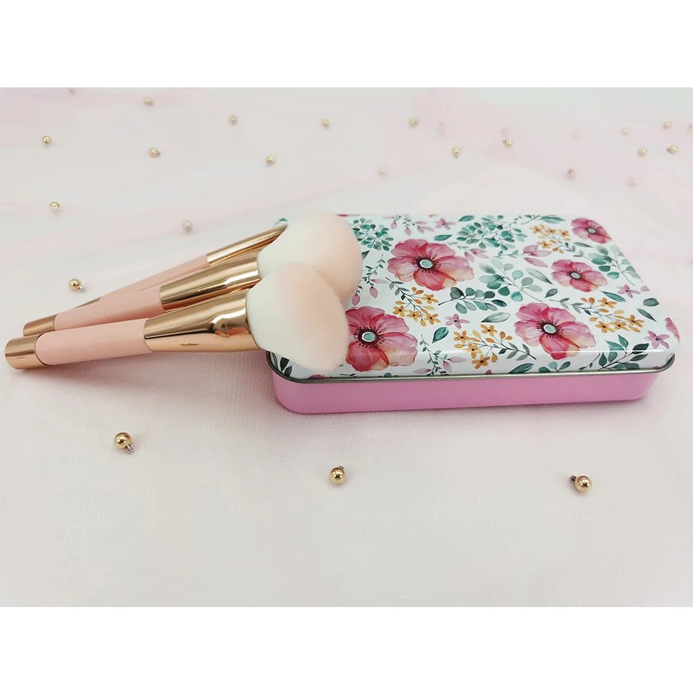 4 шт./кор. МАГНИТ ручка металлический корпус упаковка, подарок для девушек и женщин, Путешествия красоты лица инструмент профессиональные косметические кисти для макияжа Набор