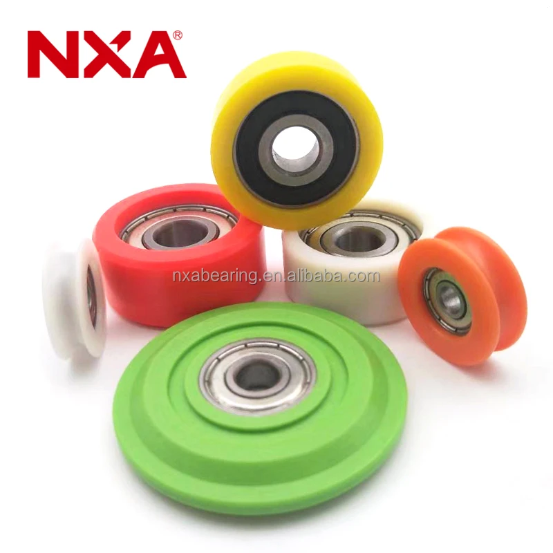Customized OEM plastic POM PU nylon stainless steel gate shower runner guide sliding window door track roller four wheel