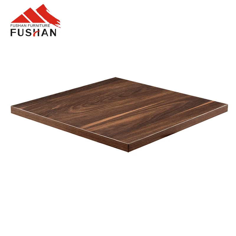 Fushan Modern Restaurant  Square Timber Dining Wood Restaurant Table Top For Coffee Shop