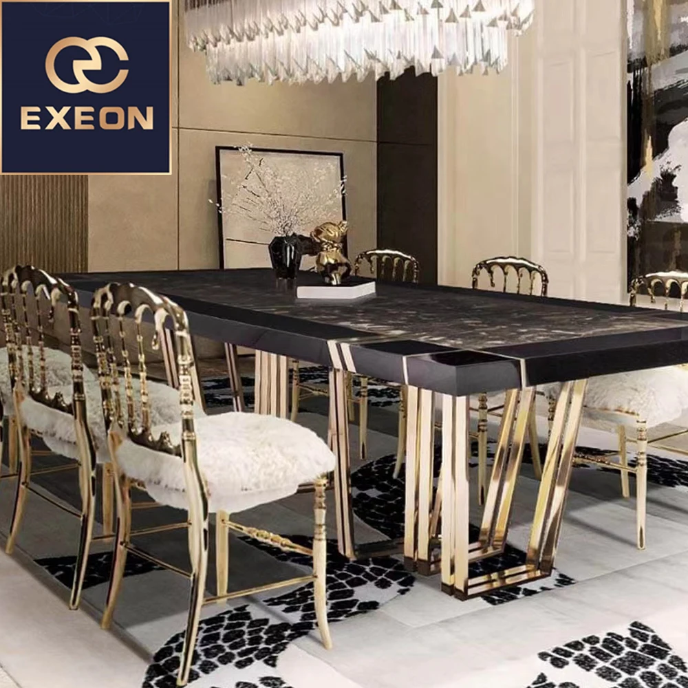 Modern Luxury Restaurant Chairs Dining Room Copper Made Luxury Danish Golden Wool Dining Chair New Fashion Velvet Seat Chairs